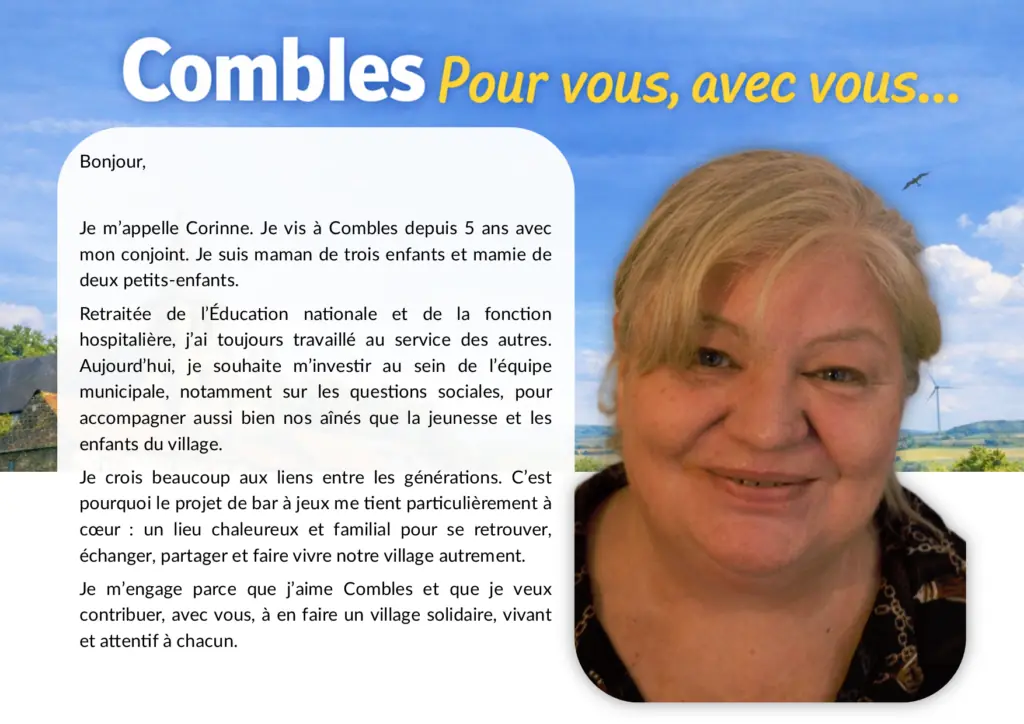 Corinne, membre de l’équipe