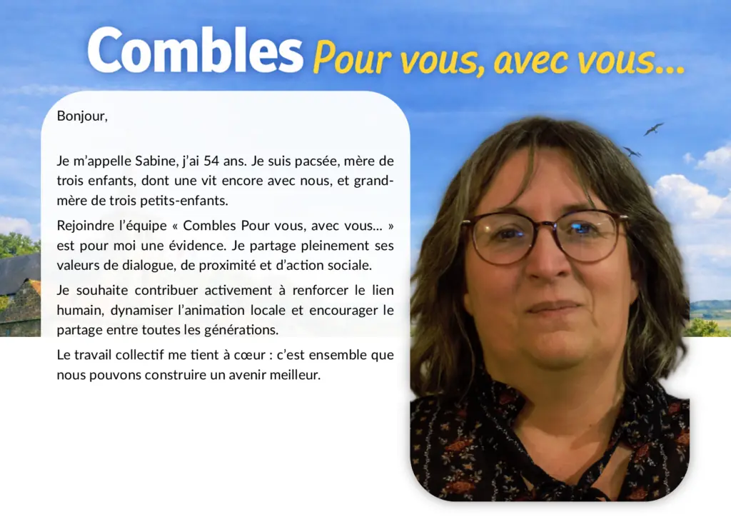 Sabine, membre de l’équipe